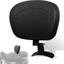 WOWTK Driver Backrest,Adjustable Rider Backrest Pad Kit for Harley Touring CVO Road Glide Road King Electra Glide Street Glide FLHR FLTRX FLHX FLHT 2009-2025 w/Low-Profile Two-up seat,Black