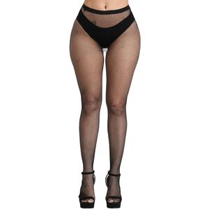 CozyWow Fishnet Tights for Women, High Waist Footed Fishnet Stockings Soft and Stretchy, Women's Patterned Tights 10+ Colors (A-black-mini Hole) One Size