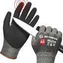 Schwer ProGuard Highest Level Cut Resistant Work Gloves PR3326 for Extreme ProtectionANSI A9 Cut Gloves with Reinforced Thumb, Non Slip, Breathable, Durable, Touch-screen, Non PFAS, Black 1 PairXL