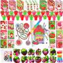 BenLouis 84 Pcs Strawberry Party Favors Berry Mini Coloring Books Bulk for Kids Classroom Strawberry Birthday Gift Party Candy Goodie Bag Fillers Fruit Gift Decor Pinata Prize Activity Supplies