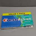 Crest + Scope Whitening Toothpaste - Pack of 3, 5.4 Oz Tubes - Anticavity Fluoride Toothpaste, Fresh Breath, Kills Germs - Tartar Protection, Enamel Protection - Minty Fresh Flavor, Best By January 2028