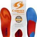 Cadence Insoles Orthotic Shoe Insoles, Orange, Men's 6.5-7.5, Women's 7.5-8.5