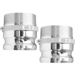 3" Aluminum Camlock Type F300, Cam & Groove Hose Fittings Male Adapter x Male NPT Thread Cam Lock Fittings Coupling, Pack of 2