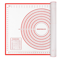 Extra Large Silicone Pastry Mat Extra Thick Non Stick Baking Mat with Measurement Fondant Mat, Counter Mat, Dough Rolling Mat, Oven Liner, Pie Crust Mat (21''(W) * 29'(L), Red)