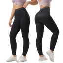 Seamless High Waisted Leggings for Women - Tummy Control Yoga Pants, Squat Proof Workout Tights for Gym, Running & Fitness Black