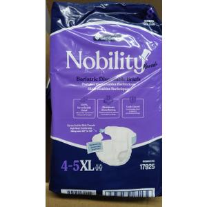 Nobility 4-5xl Adult Diapers for Women and Men 8 Bariatric Disposable Briefs Tab, 32count