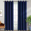 BGment Blackout Curtains for Living Room - Grommet Thermal Insulated Room Darkening Curtains for Bedroom, Set of 2 Panels (52 x 84 Inch, Navy Blue)