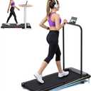 Electric Compact Walking Pad Treadmill with Incline, 3.0HP Portable Treadmills for Home Small, Mini Treadmills for Exercising, Small Under Desk Walking Treadmill with Handle Bar, 0.6-7.6MPH