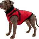 Dog Winter Coat with Hurns Built in, Dog Winter Jacket for Small, Medium, and Large Dogs, Water-Resistant?Windproof - Red - 4XL