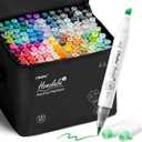 Ohuhu Alcohol Markers Brush Chisel 120 Colors for Adult Coloring Refillable