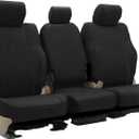 ESMING Front 40/20/40 Oxford Fabric Seat Covers for Ford F150 XLT/Lariat 2014 for Ford F250 F350 F450 F550 XLT Lariat 2015-2021 Front 40/20/40 Split Bench with Center Console-Black