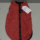 SCENEREAL Winter Dog Vest Coat with Built-in Harness, Warm Puppy Jacket for Small to Medium Dogs, Cold Weather Coat with Zipper, Fleece Puffer Vest, Windproof Snow Clothes (M(Chest 16.5"), #1 Red - Matte)