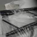 Coat Rack with 8 Hooks, 3 Adjustable Heights, Modern Hall Tree, Sturdy Metal Clothes Stand with Sintered Stone Base for Entryway, Office, Bedroom, for Coats, Hats, Handbags and Scarves, Black