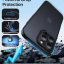 Shockproof for iPhone 16 Pro Max Case, [Camera Protection] [Military-Grade Drop Protection] Protective Anti-Yellow Slim Translucent Skin-Friendly for iPhone 16 Pro Max Phone Case, Black