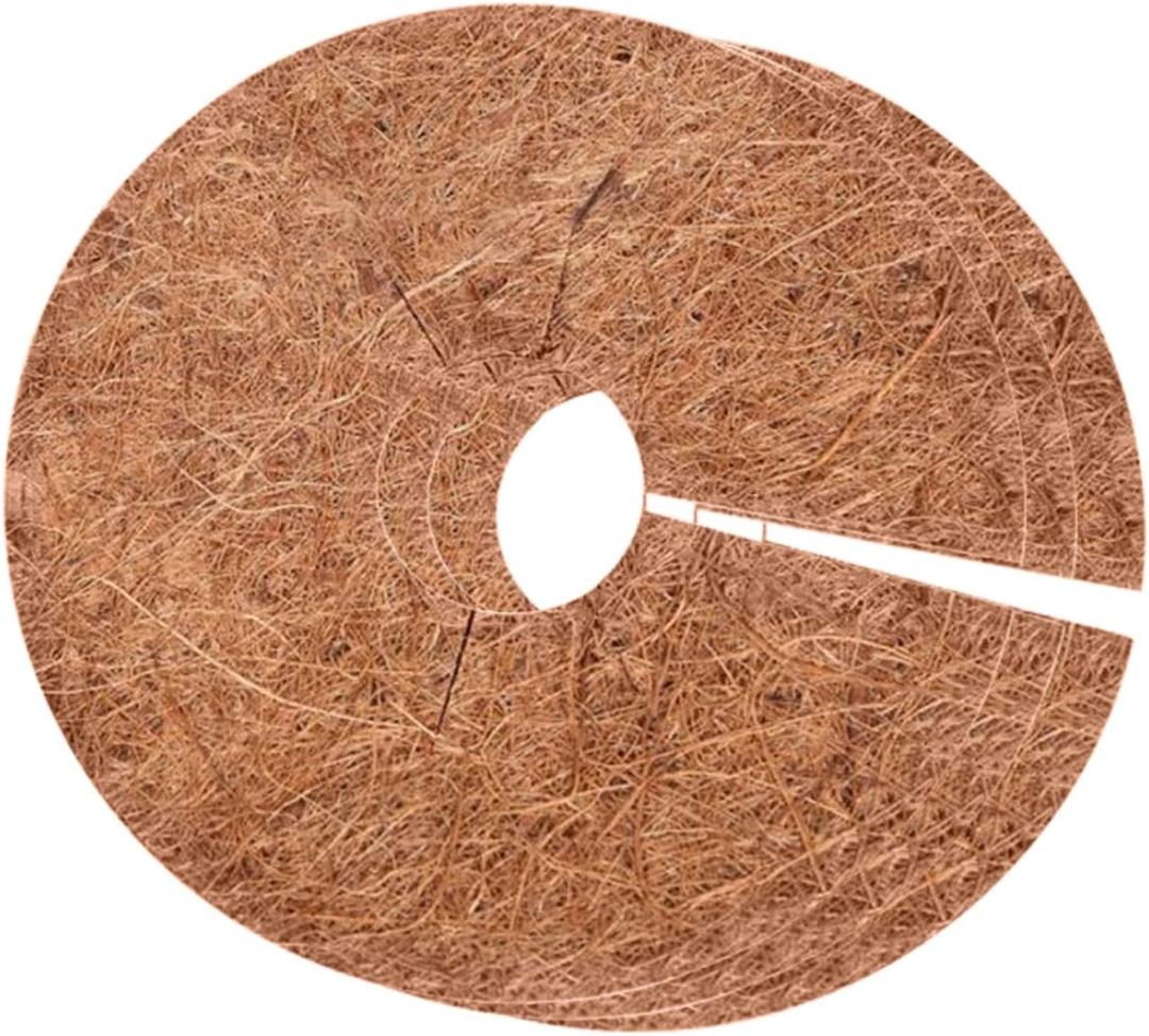 3pcs Mulch Ring Plant Protector Mats Tree Weed Control Protection Coco Coir Coconut Fibers for Disc Plant Cover Coconut Flower Pot Mat