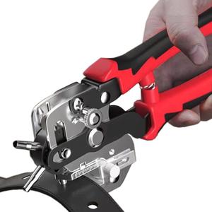 Heavy Duty Leather Hole Punch Tool, Labor-Saving Multifunction 6 Hole Belt Leather Hole Punch Pliers for DIY Crafts/Belts/Watch Straps/Thin-Iron-Sheets/Paper-Cards(V-Shaped Blade)