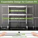 Over The Sink Dish Drying Rack, Extra Large Capacity Dish Drainer, 3 Tier, 25.5"-35.5" W x 11.9" L x 31.5" H