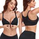 HACI Women's Front Closure Posture Bra Underwire Unpadded Back Support Everyday Full Coverage Plus Size, 38C