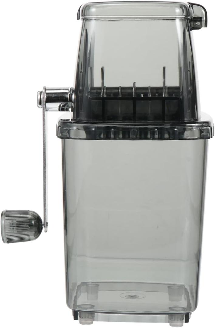 ARTIBETTER Portable Hand Crank Ice Crusher Chopper - Manual Ice Grinder for Kitchen, Travel, and Outdoor Use - Compact and Lightweight, Ideal for Shaved, Snow Cones, Slush and Drinks - Black