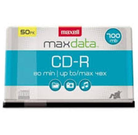 Maxell CD-R Spindle - Blue, 50 pk