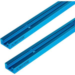 POWERTEC 71158 48 Inch Double-Cut Profile Universal T-Track with Predrilled Mounting Holes, T Track for Woodworking Jigs and Fixtures, Drill Press Table, Router Table, Workbench, 2 Count, Pack of 1