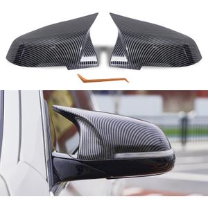 Mirror Caps for F10 - Durable Quality Carbon Fiber Look, Mirror Covers Compatible with F10 F11 F18 5-Series 2014-2018 - Upgrade Your Ride Now