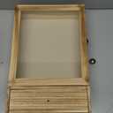 Butizone Shadow Box Frame, 3.2" Deep Shadow Box Display Case with Real Glass and Drawer, Rustic Wood Memory Box for Pictures, Flowers, Memorial, Medals, Wedding Bouquet for Wall or Tabletop, Brown