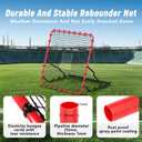 Baseball Rebounder ,4x4.5FT Soccer Rebounder with 4 Adjustable Angles, 28 Bungee Cords to Adjust Elastic, Sports Equipment for Soccer/Baseball/Softball/Volleyball Training,Pitchback Net for All Levels