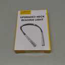 Glocusent Upgraded LED Neck Reading Light, Book Light for Reading in Bed, 30-min Timer, 3 Colors & 3 Brightness Adjustable, Rechargeable & Long Lasting, Perfect for Reading, Knitting (Slim-Medium, Posh Gray)