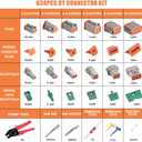 634PCS 50Kits DT Connector Kit, Crimping Tool for Deutsch Connectors, Terminal Removal Tool, 2 3 4 6 8 12 Pin Waterproof Automotive Electrical Wire Connector, Size 16 Stamped Contacts 14-18AWG