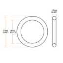 Uxcell Nitrile Rubber O-Rings 11mm OD 8mm ID 1.5mm Width, Metric Sealing Gasket for Automotive Machine Plumbing, Pack of 50