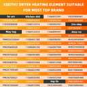 AMI PARTS 3387747 W11344457 Dryer Heating Element Replacement Part Fit for Whirl-pool Ken-more May-tag Dryers Replaces AP6008281 W11045584 WP3387747VP PS11741416