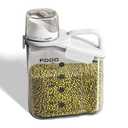 8.27" x 4.33" x 10.63" Dry Food Storage Container with Measuring Cup Lid – 2L Cereal Dispenser Rice Storage Box with Handle – BPA-Free Airtight Grain Container for Kitchen, Pantry, or Pet Food