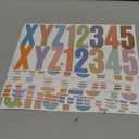 18 Sheets Large Letter Stickers 2.5 Inch Alphabet Letter Stickers Self Adhesive Stickers for Bulletin Board Classroom Window Door Decor(Simple Style,Boho Colors)