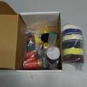 Mini Air Sander with 2'' 3'' Pads, Pneumatic Mini Sander 25mm/50mm Polisher for Auto Body Work Headlight Polishing Paint Cleaning with 24pcs Sandpapers and 16 Sanding Wheels