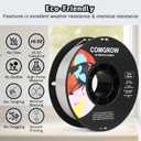 2 x Comgrow PETG 3D Printer Filament 1.75mm, High Precision and Tough 3D Printer Filament 2kg (4.4LBS), Dimensional Accuracy +/- 0.02 mm, Fit Most 3D Printers Gey + Grey