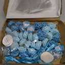 Demissle 40 Pcs Hydrangea Baby Shower Favors Flower Scented Soaps Party Favors Gifts for Guests with Thank You Card for Baby Bridal Shower Wedding Party (Blue)