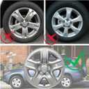 Wheel Skins Compatible with Toyota RAV4 2006-2012; 17-inch ; Wheel Covers Set of 4pcs (Glossy Black)
