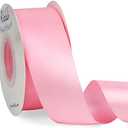 Ribbli Pink Double Faced Satin Ribbon,1-1/2” x Continuous 25 Yards,Use for Bows Bouquet,Gift Wrapping,Baby Shower,Floral Arrangement