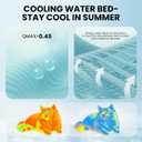 2 x Cat Cooling Mat, Cats Hammock with Water-Filled Mat, Waterproof Elevated Cat Beds with PVC Fabric, Curved Design, Pet Cooling mat for Cats, Summer Pet Bed for Indoor Use, Grey