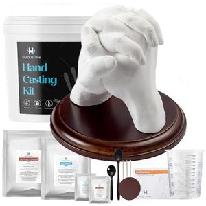 Hula Home Hand Casting Kit for Couples or Family with Mounting Plaque | Anniversary DIY Gifts Her & Him, Keepsake Sculpture Wedding Kids, Hula Home Hand Casting Kit for Couples or Family with Mounting Plaque | Anniversary DIY Gifts Her & Him, Keepsake Sculpture Wedding Kids,