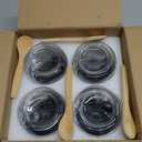 4 Pack 10oz Glass Jars with Bamboo Lids, Spoons, Airtight Overnight Oats Containers, Wide Mouth Mason Jars, Food Storage Container for Yogurt Salad Snacks Spice Sugar Meal Prep  Reusable