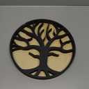 MAX WOODY Wall Art Tree Of Life Wall Decor Medium Art Zen Wall Art Chakra Grids (11.6" W x 11.6" H/29.5x29.5 cm)