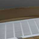 32x8 Return Air Vent Cover Grille for Wall or Ceiling Duct Opening - Flat Stamped Steel Grill by HVAC Premium - White - Overall Size: 33.75" x 9.75"