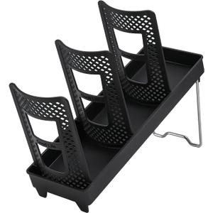 WIN&YING Coffee Cup Holder, Paper Cup and Lid Holder, Universal Disposable Cup Dispenser for Coffee Stations & Restaurant, Bar, Breakroom (Single Row - 3 Slots)