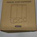 Shampoo and Conditioner Dispenser,Shower Soap Dispenser 3 Chamber No Drill Wall-Mounted Shampoo Dispenser for Shower Wall Mounted Shower Dispenser for Bathroom Hotel Large Capacity,Dark Gray1