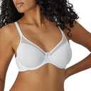 Bali Women's Underwire Bra, One Smooth U Ultra Light T-Shirt Bra, Convertible Bra , Extra Large, White 