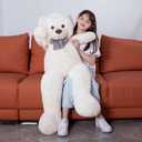MorisMos Life Size Teddy Bear, 55 Inch Jumbo Stuffed Animal Plush, White