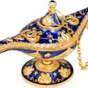 Small Aladdin Lamp Decoration, Classic Vintage Legend Aladding Magic Genie Lamp Wishing Light Ornaments, Costume Props Home Crafts Decor Birthday Party Gift