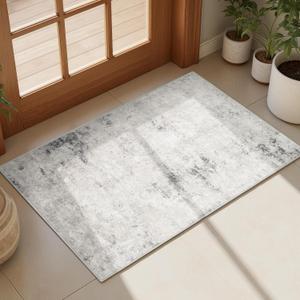 GRANNY SAYS 20x32 Entryway Rug, Vintage Indoor Doormat for Entrance, Small Area Rug Non Slip Washable, Stain & Fade Resistant Soft Rug Runner for Kitchen, Farmhouse Carpet for Decor (Vintage Gray)